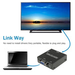 Caixa Escaladora Mini VGA HDMI 1080P HD com Áudio Vídeo Conversor Digital para PC / HDTV, HD 1080P