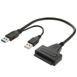 Cabo USB 2.0 / USB 3.0 para SATA com Caixa de Proteção para HDD 2,5 polegadas, Suporta até 4TB, USB 3.0 para SATA com USB(B)