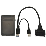 Cabo USB 2.0 / USB 3.0 para SATA com Caixa de Proteção para HDD 2,5 polegadas, Suporta até 4TB, USB 3.0 para SATA com USB(B)