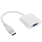 Adaptador Conversor USB 3.0 para VGA Multi-ecrã, Placa Gráfica Externa, USB 3.0