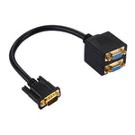 Cabo Splitter VGA Macho para 2 VGA Fêmea 30cm, VGA Macho
