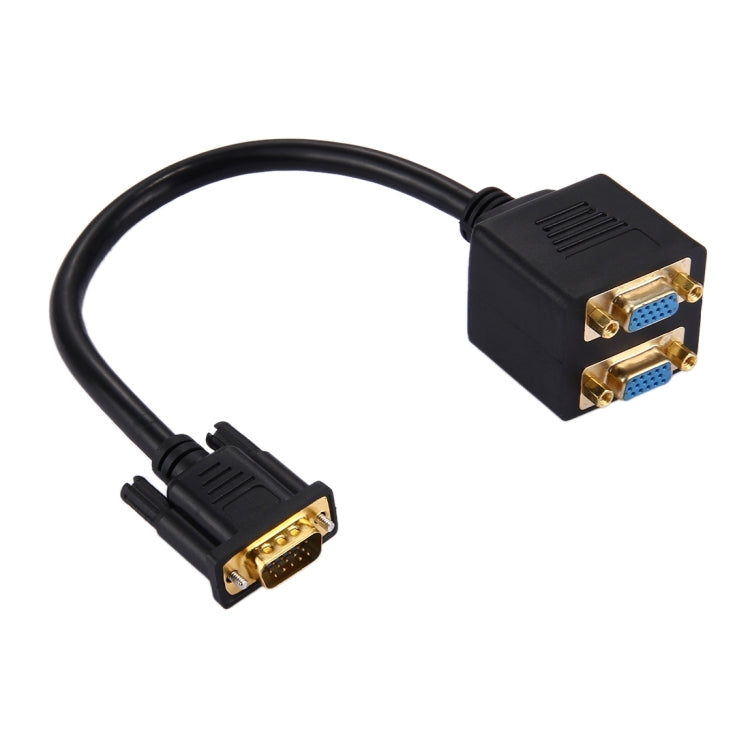 Cabo Splitter VGA Macho para 2 VGA Fêmea 30cm, VGA Macho