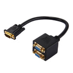 Cabo Splitter VGA Macho para 2 VGA Fêmea 30cm, VGA Macho