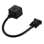 Cabo Splitter VGA Macho para 2 VGA Fêmea 30cm, VGA Macho