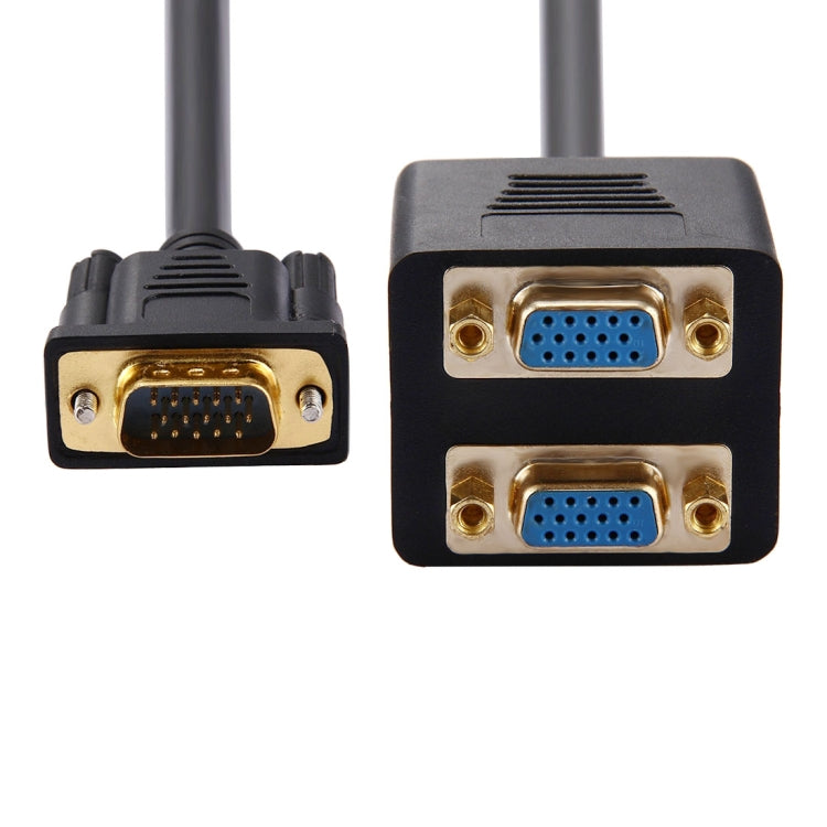 Cabo Splitter VGA Macho para 2 VGA Fêmea 30cm, VGA Macho
