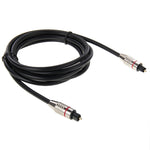 Cabo de Fibra Óptica de Áudio Digital Toslink Macho para Macho, OD: 5,0mm, Comprimento: 2m, 2m