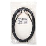 Cabo de Fibra Óptica de Áudio Digital Toslink Macho para Macho, OD: 5,0mm, Comprimento: 2m, 2m