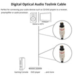 Cabo de Fibra Óptica de Áudio Digital Toslink Macho para Macho, OD: 5,0mm, Comprimento: 5m, 5m
