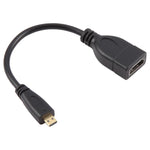 Cabo Adaptador Micro HDMI Macho para HDMI Fêmea de 17cm, Comprimento: 17cm