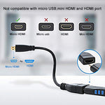Cabo Adaptador Micro HDMI Macho para HDMI Fêmea de 17cm, Comprimento: 17cm