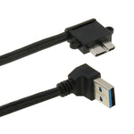 Cabo de Dados USB 3.0 para Micro 3.0 em Ângulo de 90 Graus para Galaxy Note III / N9000, Comprimento: 26cm