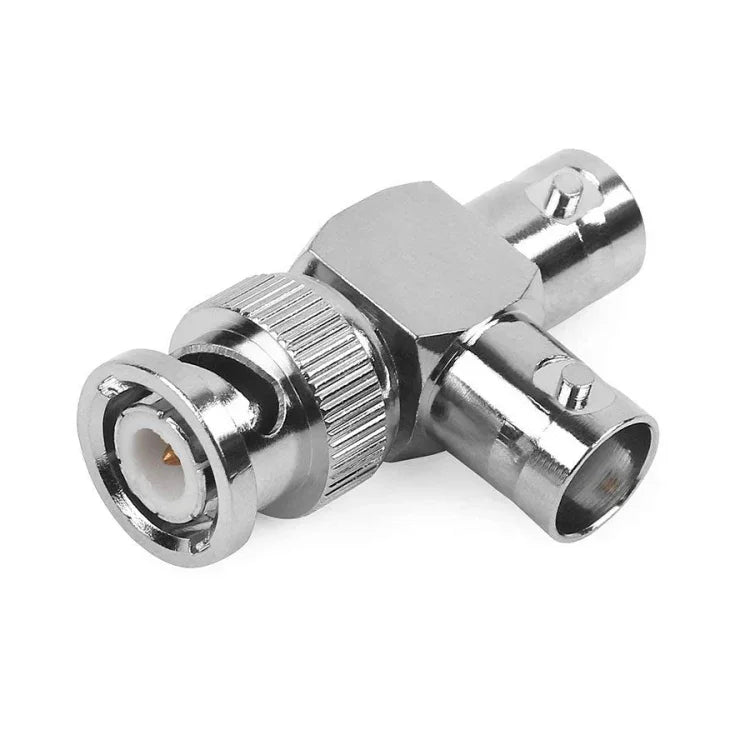 Adaptador Coaxial Conector BNC Macho + 2 x BNC Fêmea, Adaptador Coaxial