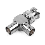Adaptador Coaxial Conector BNC Macho + 2 x BNC Fêmea, Adaptador Coaxial