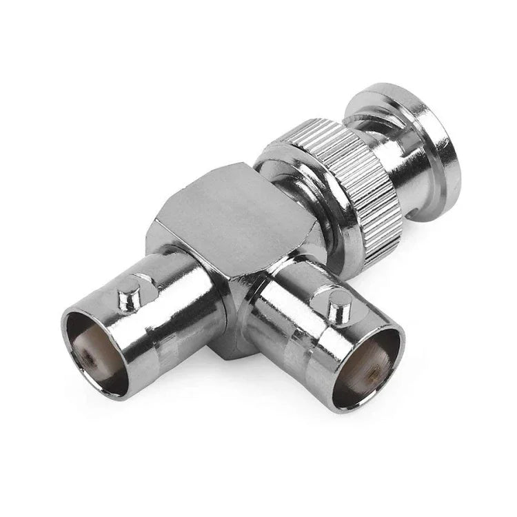Adaptador Coaxial Conector BNC Macho + 2 x BNC Fêmea, Adaptador Coaxial