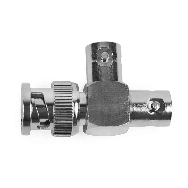Adaptador Coaxial Conector BNC Macho + 2 x BNC Fêmea, Adaptador Coaxial
