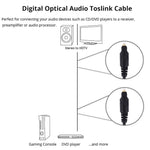 Cabo de Fibra Óptica de Áudio Digital Toslink, Diâmetro Externo: 4,0mm (Dourado), 1,5m