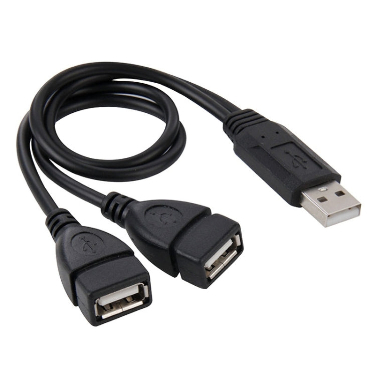Cabo Adaptador USB 2.0 Macho para 2 Entradas USB Fêmea Duplas para Computador / Portátil, Comprimento: Cerca de 30cm, USB 2.0 AM para 2 USB 2.0 AF