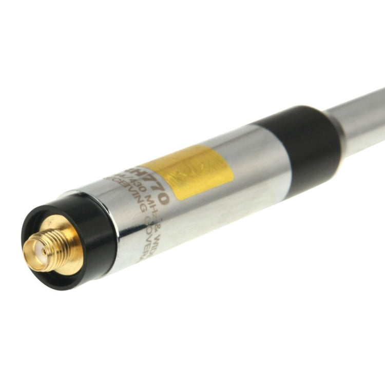 Antena Telescópica de Mão de Dupla Banda 144/430MHz RH770 SMA-F de Alta Ganho para Rádio Walkie Talkie, Comprimento da Antena: 93cm