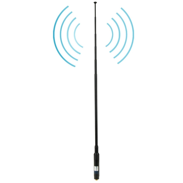 Antena de Rádio Portátil Telescópica SMA-F de Alto Ganho RH660S Banda Dupla 144/430MHz para Walkie Talkie, Comprimento da Antena: 108,5cm