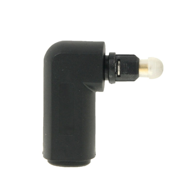 Adaptador de Áudio Digital TOSLINK de Alta Qualidade Dourado Quadrado para Quadrado com Ângulo Reto de 90 Graus, Fibra Óptica de Áudio Redonda
