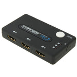 Selector Mini 3x1 HDMI HD 1080P V1.3 com Comando para HDTV / STB / DVD / Projetor / DVR, 1x3 HDMI V1.3