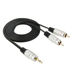 Cabo de Áudio Estéreo Jack 3,5mm para 2 RCA Macho, Comprimento: 1,5m, 2 RCA, Comprimento: 1,5m