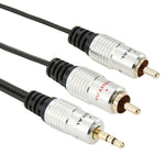 Cabo de Áudio Estéreo Jack 3,5mm para 2 RCA Macho, Comprimento: 1,5m, 2 RCA, Comprimento: 1,5m