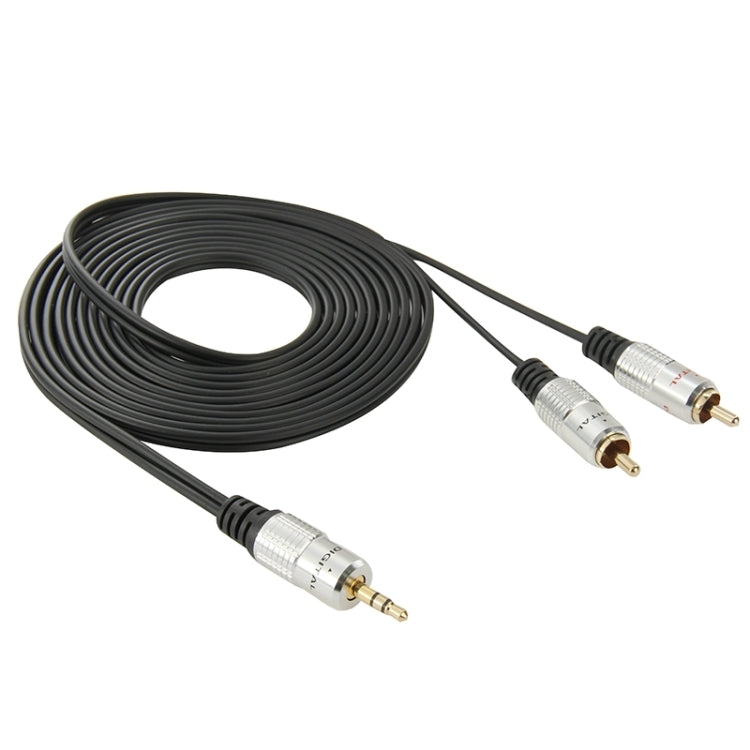 Cabo de Áudio Estéreo Jack 3,5mm para 2 RCA Macho, Comprimento: 3m, 2 RCA, Comprimento: 3m