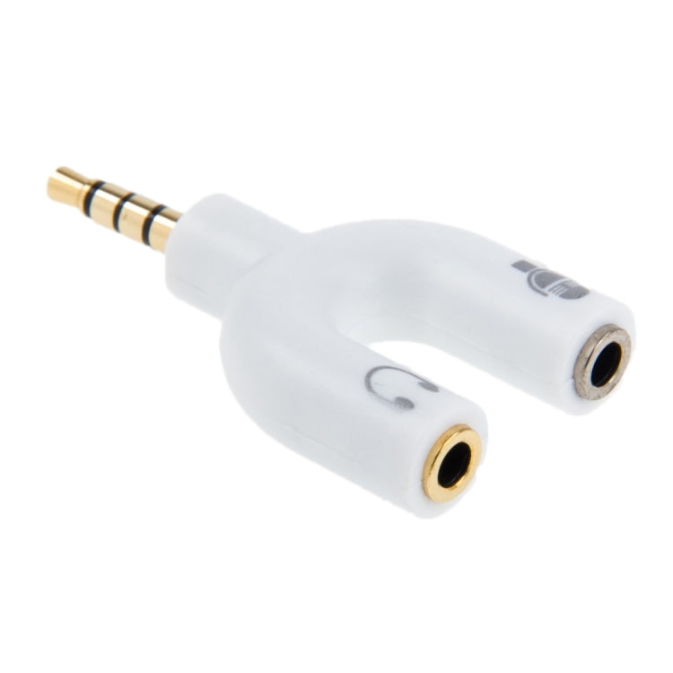 Adaptador divisor estéreo macho 3,5mm para auscultadores e microfone fêmea 3,5mm