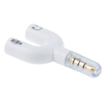 Adaptador divisor estéreo macho 3,5mm para auscultadores e microfone fêmea 3,5mm