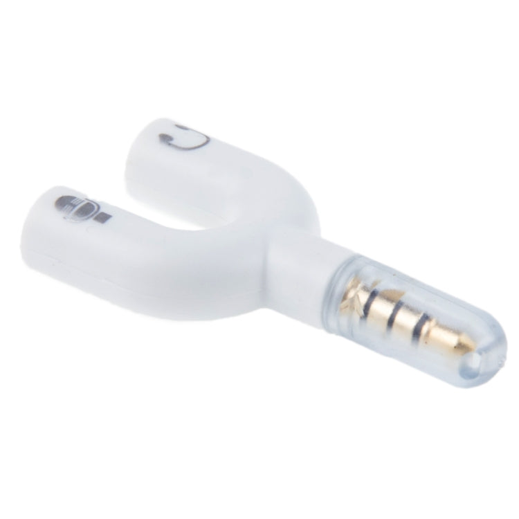 Adaptador divisor estéreo macho 3,5mm para auscultadores e microfone fêmea 3,5mm