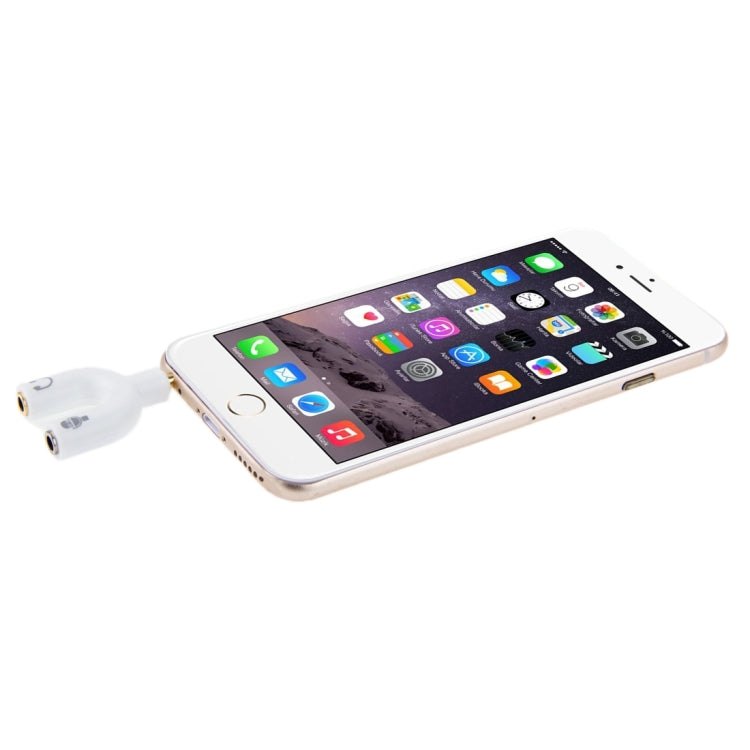 Adaptador divisor estéreo macho 3,5mm para auscultadores e microfone fêmea 3,5mm