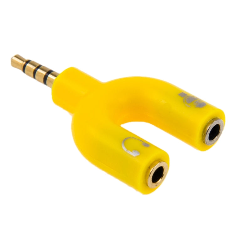 Adaptador divisor estéreo macho 3,5mm para auscultadores e microfone fêmea 3,5mm