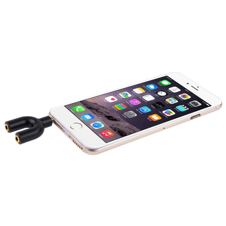 Adaptador divisor estéreo macho 3,5mm para duplo estéreo fêmea 3,5mm