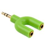 Adaptador divisor estéreo macho 3,5mm para duplo estéreo fêmea 3,5mm