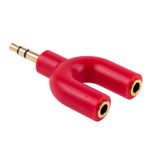 Adaptador divisor estéreo macho 3,5mm para duplo estéreo fêmea 3,5mm