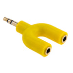 Adaptador divisor estéreo macho 3,5mm para duplo estéreo fêmea 3,5mm