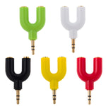 Adaptador divisor estéreo macho 3,5mm para duplo estéreo fêmea 3,5mm