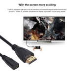 Cabo adaptador HDMI macho 20cm para Micro HDMI fêmea, HDMI para Micro HDMI