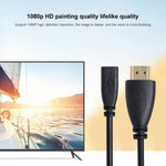Cabo adaptador HDMI macho 20cm para Micro HDMI fêmea, HDMI para Micro HDMI