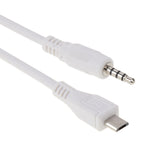 Cabo áudio AUX macho 3,5mm para macho Micro USB, comprimento: cerca de 50cm, Micro USB 50cm