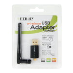 Adaptador Wi-Fi USB mini EDUP EP-N1581 802.11n/g/b 300Mbps 2.4GHz com antena externa, EP-N1581