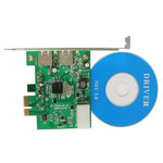 Placa adaptadora PCI Express para 2 portas USB 3.0, 2 portas USB 3.0
