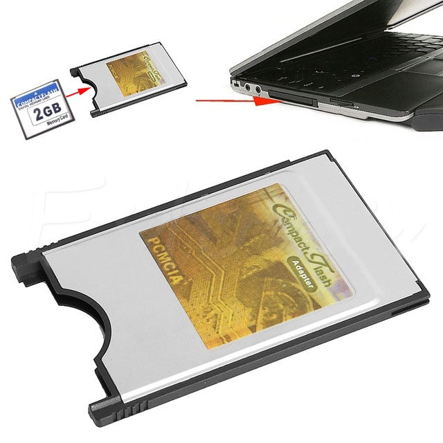 Leitor de Cartão Adaptador Compact Flash CF para PC Card PCMCIA, CF para PC