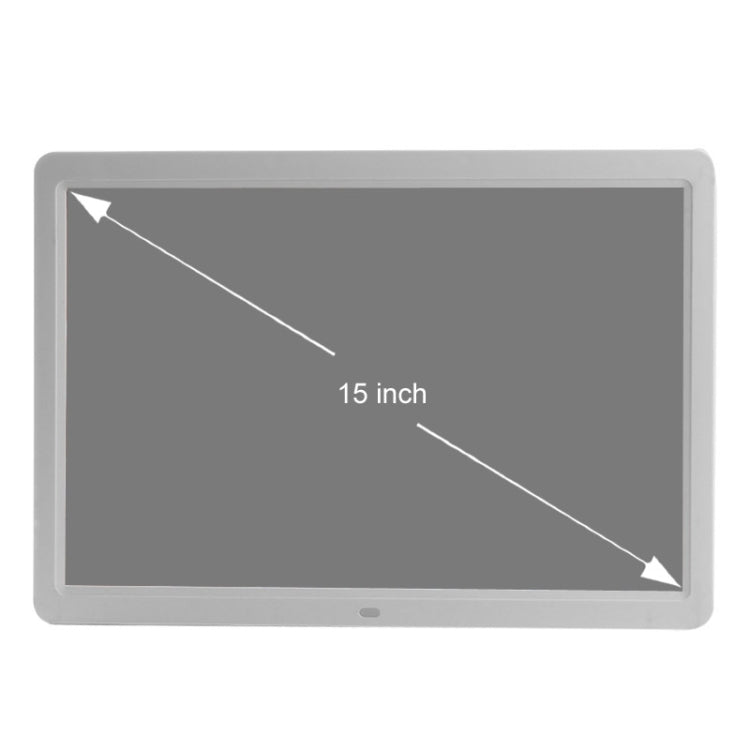 Moldura Digital para Fotos Suspensa com Suporte e Comando à Distância, Ecrã LED Widescreen de 15 polegadas 1280 x 800 16:9, Suporta Cartão SD / MicroSD / MMC / MS / XD / Pen USB, 15 polegadas