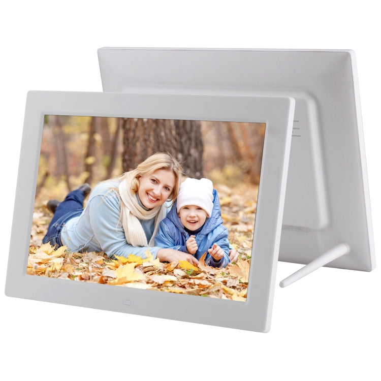 Moldura Digital para Fotos de 12,1 polegadas com Suporte e Comando à Distância, Programa Allwinner F16, Suporta Cartão SD / MMC / Pen USB, 12,1 polegadas