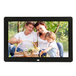 Moldura Digital de Fotos Multimédia LED de 12 polegadas com Suporte & Leitor de Música & Filmes, Suporta Entrada de Cartão USB / SD / Micro SD / MMC / MS / XD