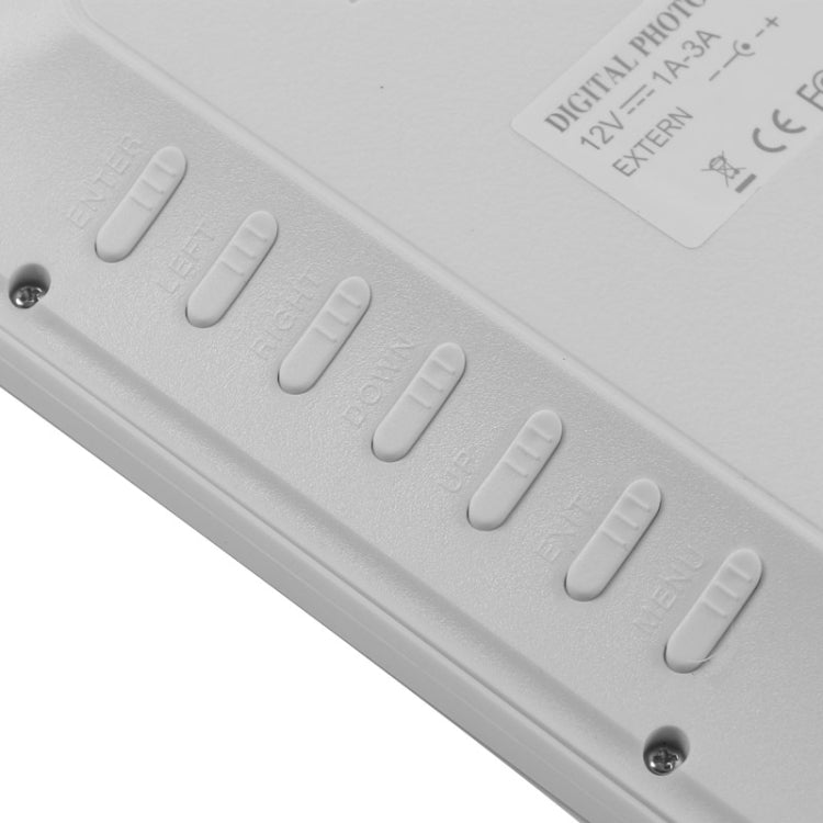 Moldura Digital de Fotos Multimédia LED de 12 polegadas com Suporte & Leitor de Música & Filmes, Suporta Entrada de Cartão USB / SD / Micro SD / MMC / MS / XD
