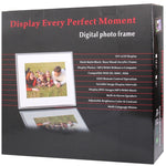 Moldura Digital de Fotos Multimédia LED de 12 polegadas com Suporte & Leitor de Música & Filmes, Suporta Entrada de Cartão USB / SD / Micro SD / MMC / MS / XD