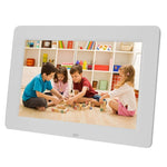 Moldura Digital de Fotos LED Widescreen de 13 polegadas 1024 x 768 / 16:9 Suspensível com Suporte & Controlo Remoto, Suporta SD / MicroSD / MMC / MS / XD / Disco Flash USB, 13 polegadas
